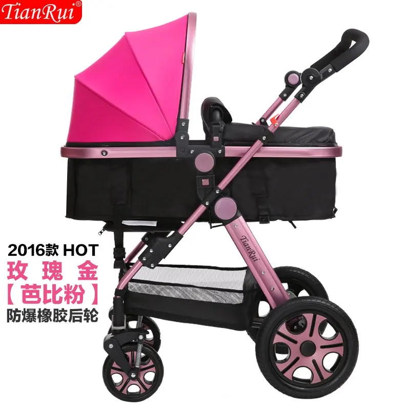 2019 Aluminum Eco-friendly leather cover en1888 Travel Luxury baby stroller 3 in 1 for 0-3Year baby