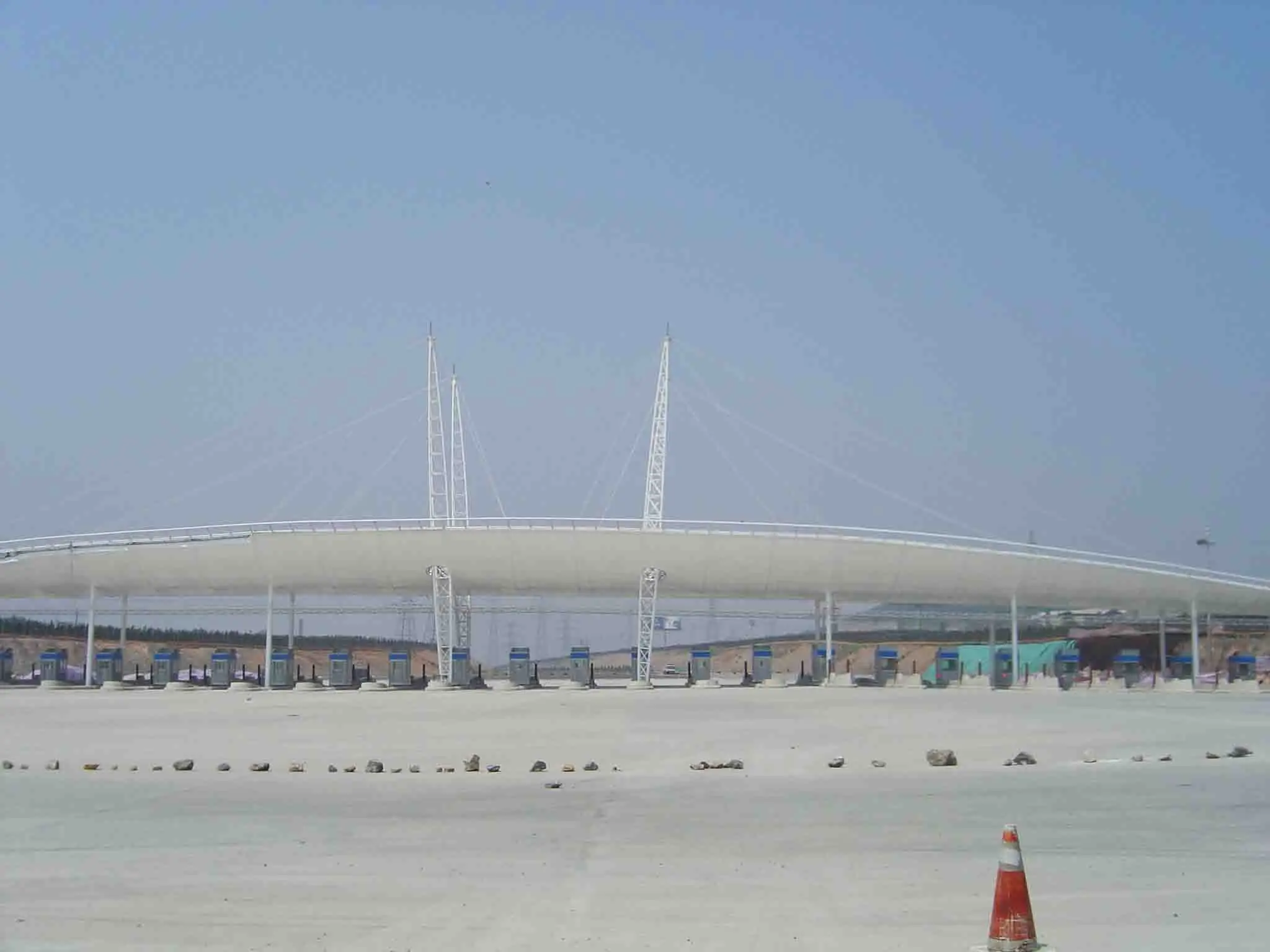 
expressway toll gate of PVC PVDF PTFE membrane structure fabric ceiling roof 