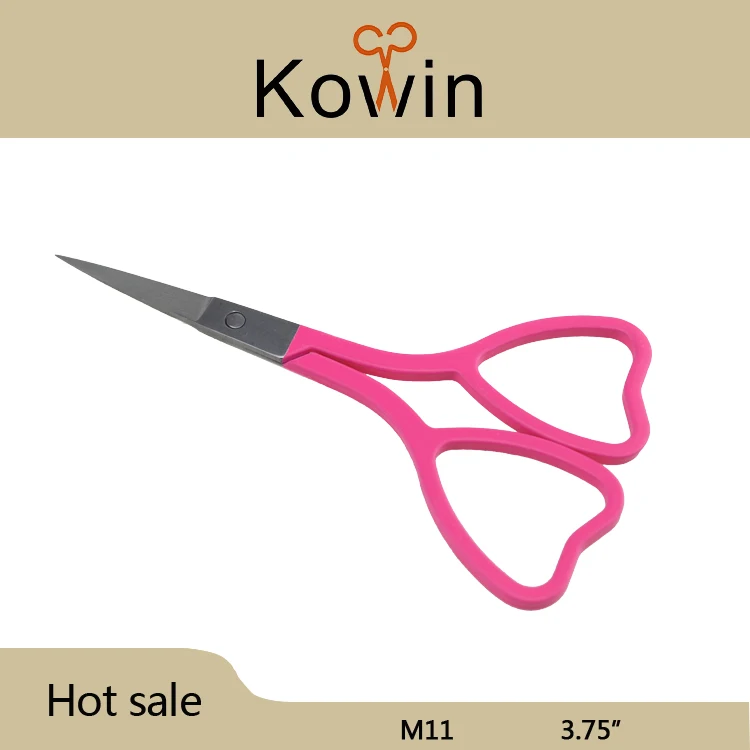 
Pink heart-shaped handle stainless steel scissor 