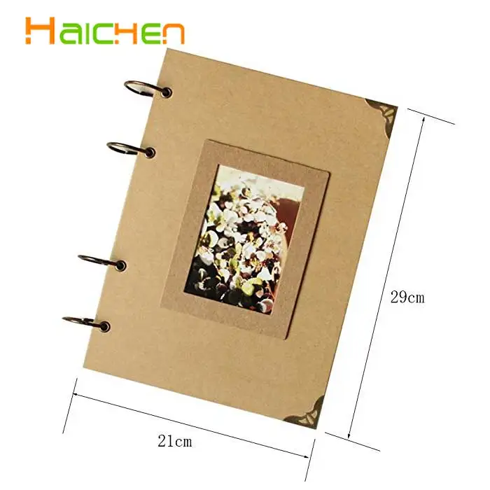 Classical Albums for Photographers Diy Picture Photoalbum 4 Rings Scrapbook Photo Album