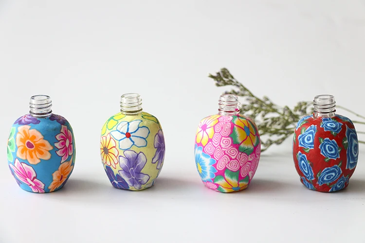 Polymer Clay Round Diffuser hanging car perfume bottle