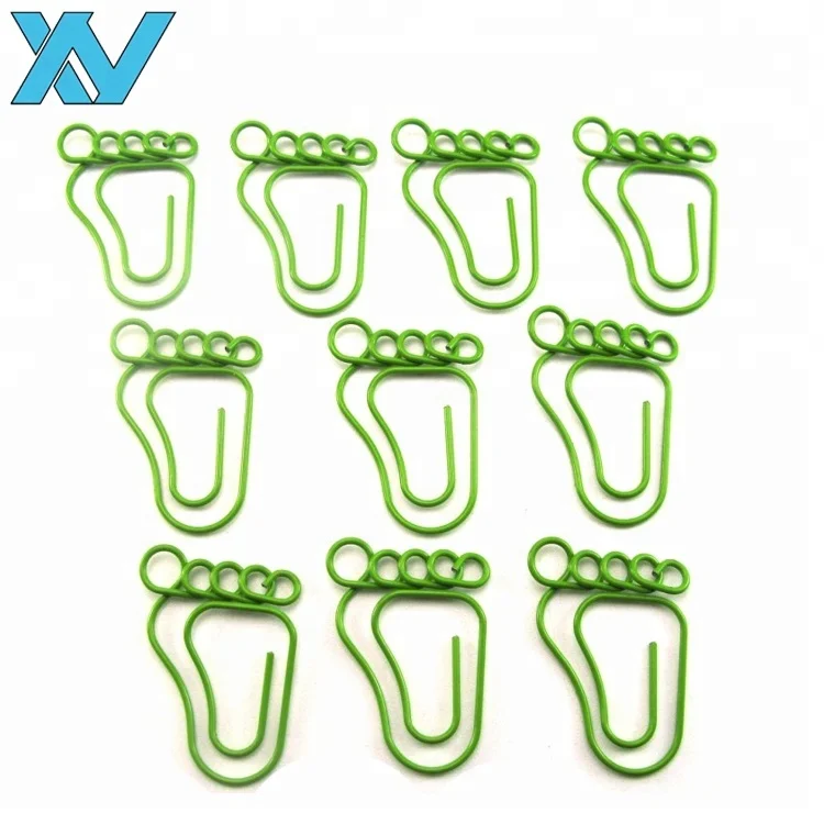 Christmas gifts human foot design metal feet shaped paper clips