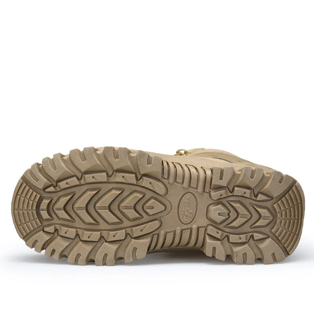 
Mens Army Military Jungle Boots Suede Leather Desert Boots Combat Outdoor Work Anti-Slip Lace Up Water Resistant Boots 