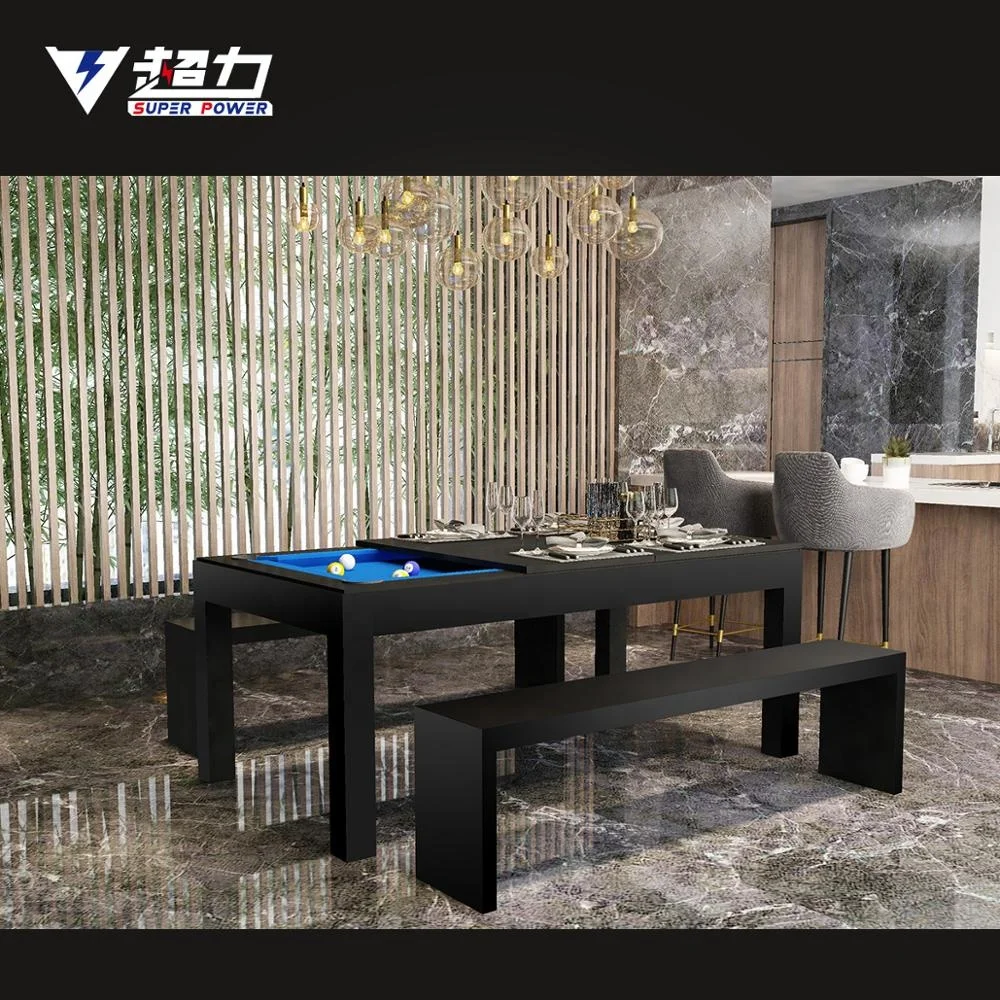 Good quality dining pool table 7ft 8ft 9ft Solid Wood or with metal leg