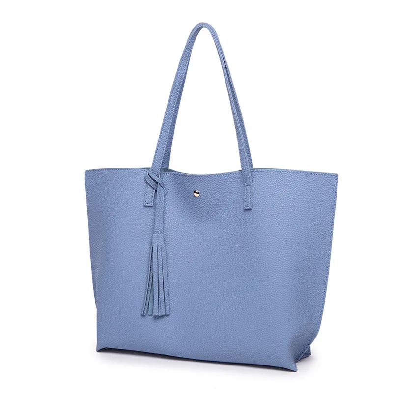 OLB001 free sample Women Large Tote Bag Tassels Faux Leather Shoulder Handbags Fashion Ladies Purses Satchel Messenger Bags