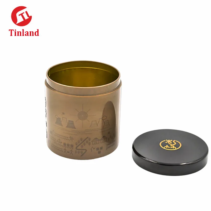 
Round metal tea tin box 