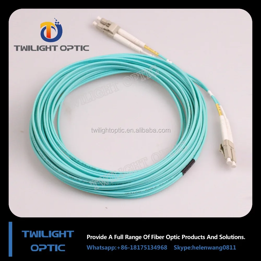 OM3 LC-LC 50/125 Многомодовый Дуплексных Волоконно-Оптического Кабеля Производитель & Поставщика и Завод
