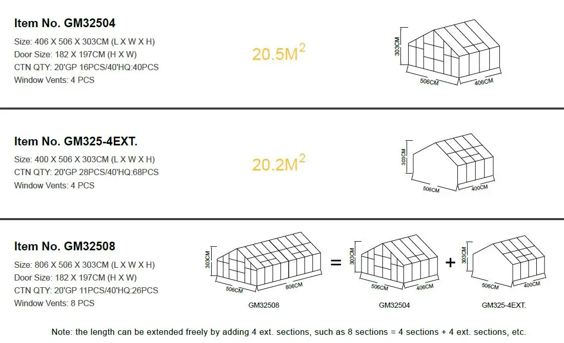 Single Span Aluminum Frame PC Greenhouse House for Sale