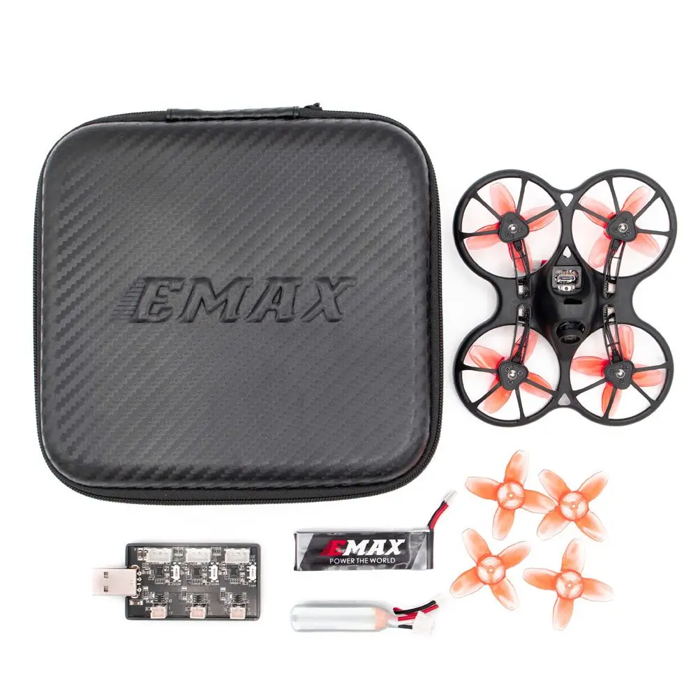 
Emax Tinyhawk S 75mm F4 OSD 1-2S Micro Indoor FPV Racing Drone BNF w/ 600TVL CMOS Camera 