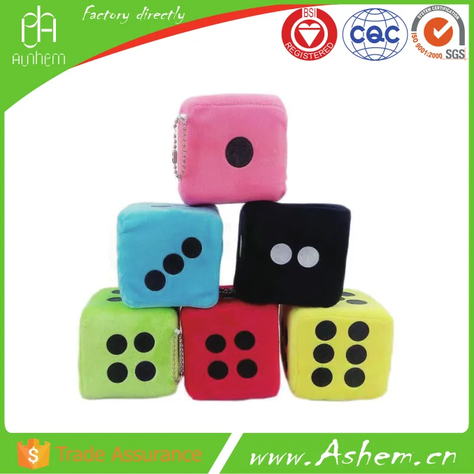 Gifts promotional hanging scented plush dice for car, M-891