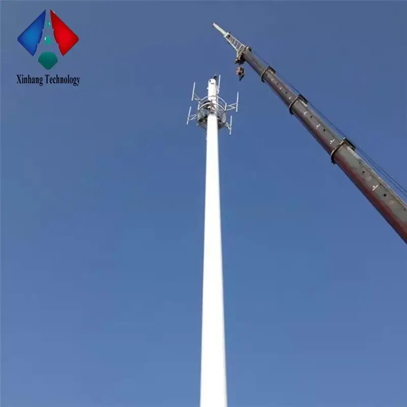 mast and communication single pole telecommunication antenna tower china telecom monopole steel towers
