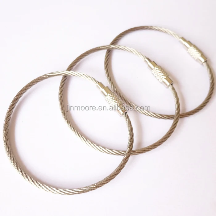 6 Inch Stainless Steel Wire Necklaces Choker With Smooth Screw Clasps