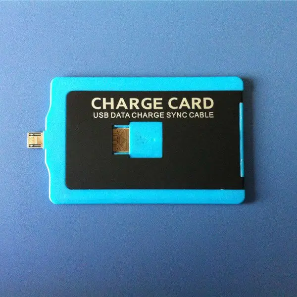 Credit Card with V8 Card USB Charging Sync Cable for Samsung