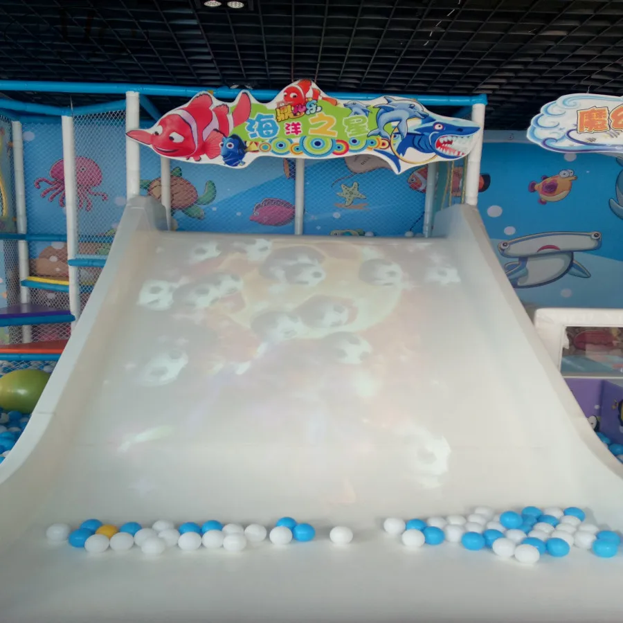 Amusement park equipment soft playground slide AR interactive projector amusement park touch floor game kids