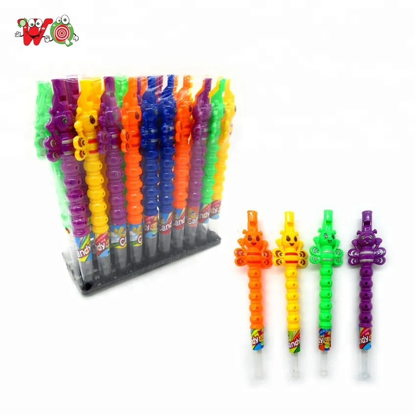 Bee shape whistle toy candy toys with sweet candy