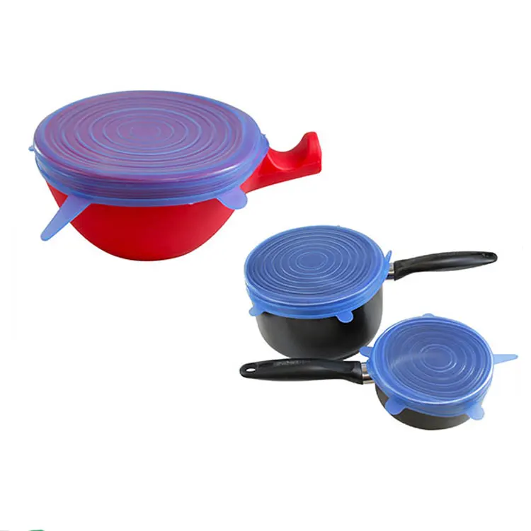 Силиконовые растягивающиеся крышки, умные крышки, вакуумные крышки