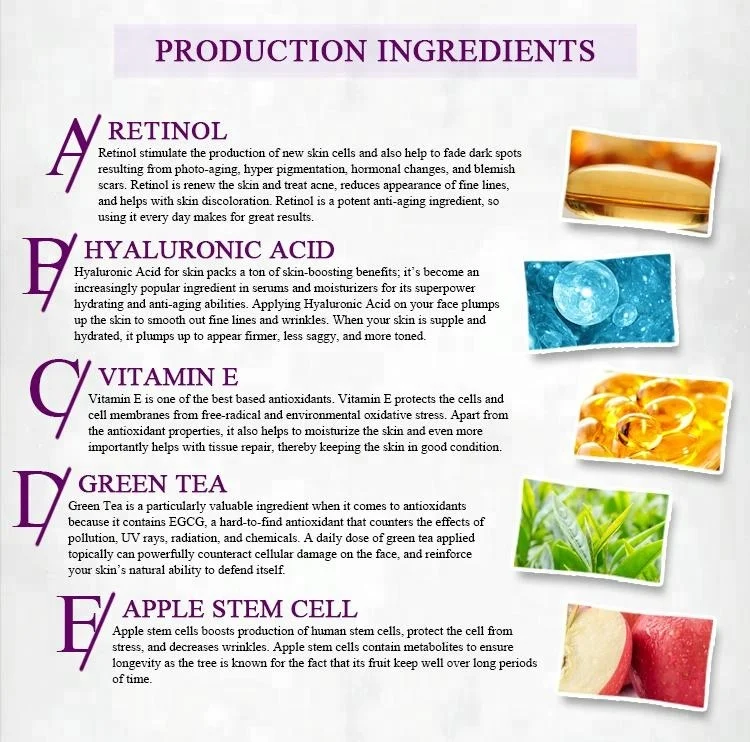 Glutathione Skin Whitening Cream Stem Cell Anti Wrinkle Anti Aging Retinol Cream