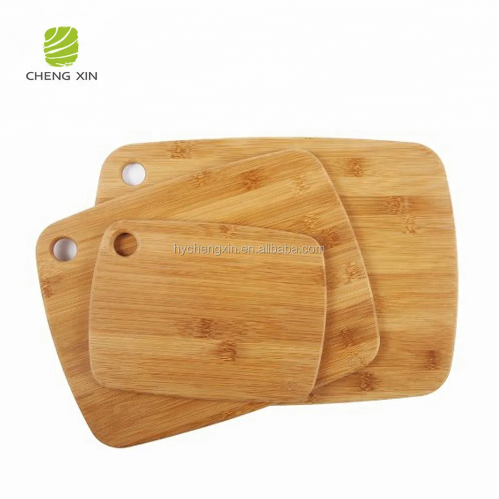 Kitchen  items 3-piece bamboo cutting board  set for vegetable fruit meat