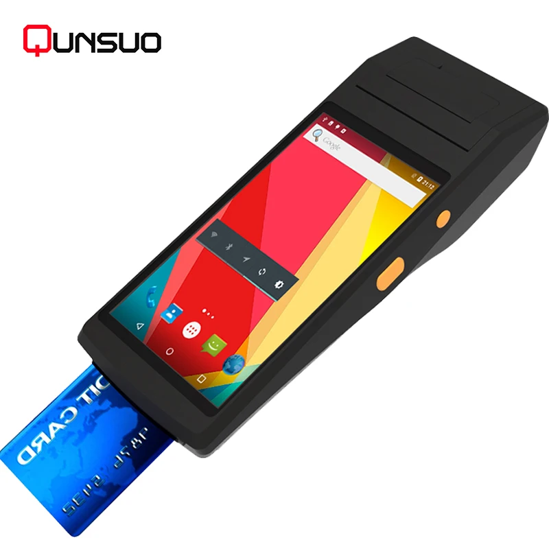 Mobile 5,5 дюймов Android POS устройств системы с портативный bluetooth-принтер чеков