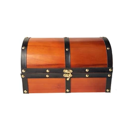 Natural customized wooden box treasure chest gift package box