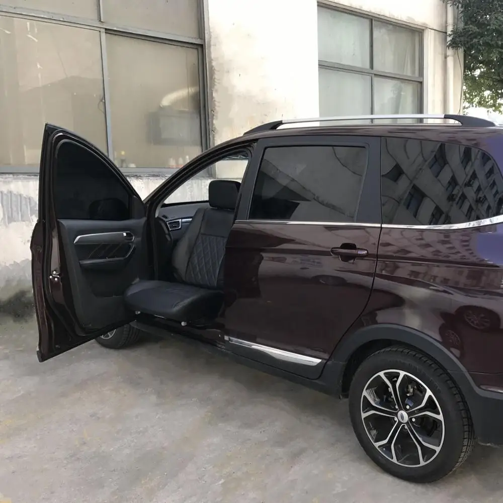 Luxury Leather Electric Adjustable Swivel Turning Seat Rotating Lift Car Seat for Disabled Handicapped Patient Wheelchair Users