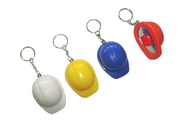 Custom Cheap Promotional Safety helmet key chain