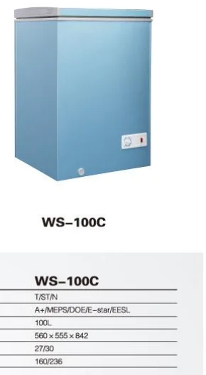 CE, A+ 100L 3.5 cuft chest freezer