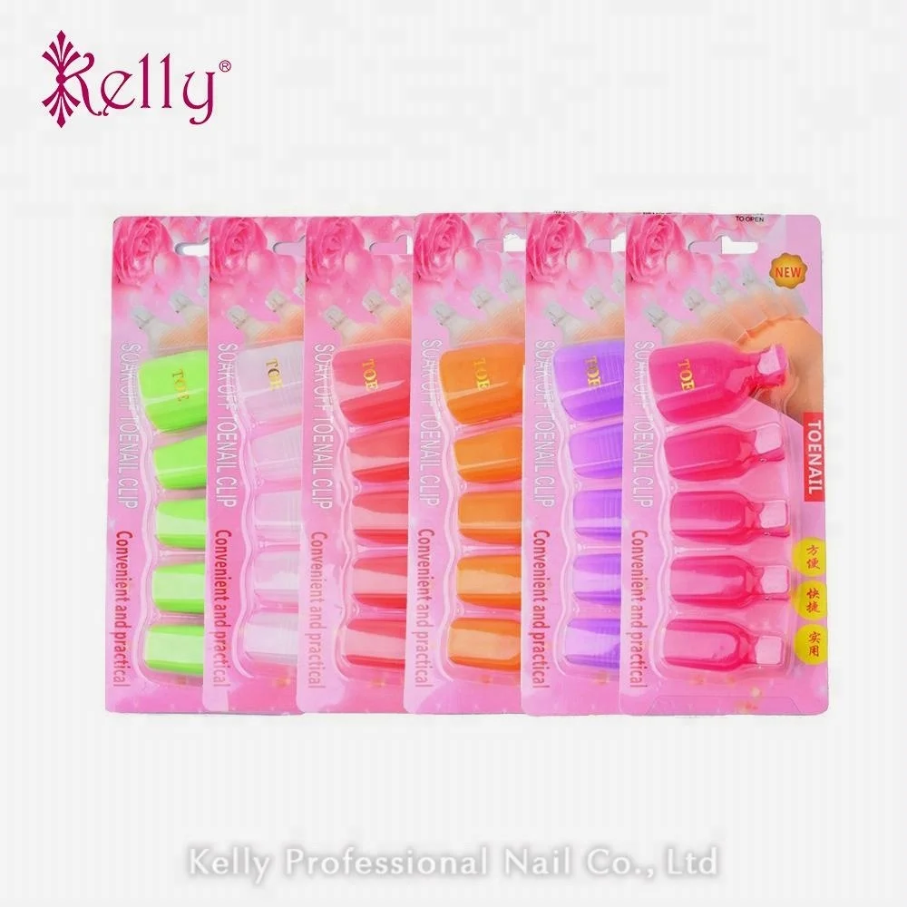 10pcs Plastic Nail Art Toe Soaker Off Clip UV Gel Nail Polish Remover Clips