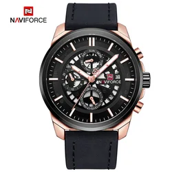relogio NAVIFORCE Watch 9129 Luxury Gold Wrist Waterproof  Watch