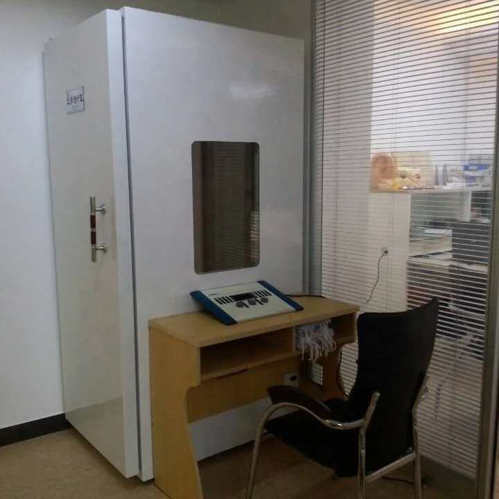 
Mobile mini audiometric booth for hearing lost test with audiometer 