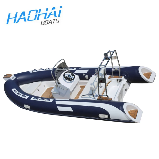 China Supplier 4.8m Fiberglass Rigid Inflatable RIB Boats With CE