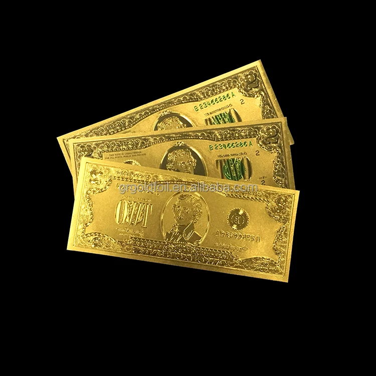 High quality wholesale new arrival 24k gold banknote