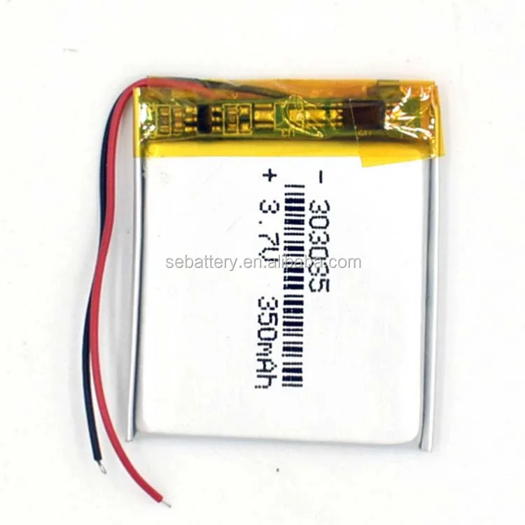 Li-ion polymer LP303035 350mAh 3.7V Li-polymer battery LiPo with PCM 3.7v 303035 polymer battery