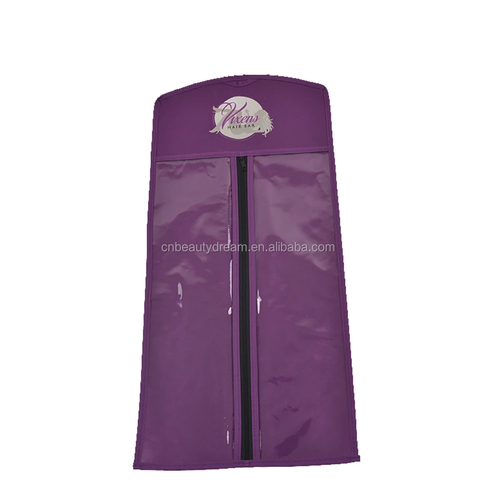 2023 new designed custom with logo printing hair extension package bag and hanger