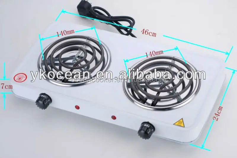 ELECTRIC HOT PLATE DOUBLE BURNER 2000W