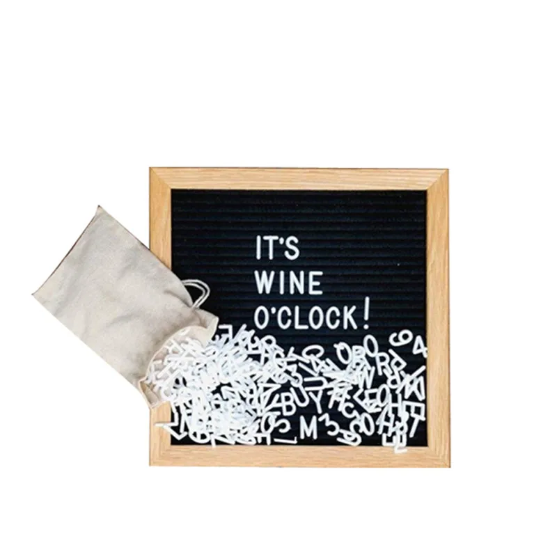 
Felt Board Letters Black Wooden Frame Changeable Letters Felt Letter Board Advertising Board 