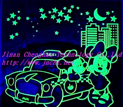 luminous water based acrylic yellow green color glow paint