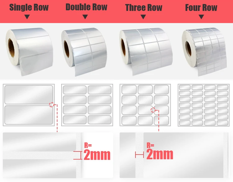 Matte Sliver pet label 60mm ~70mm width silver matte polyester for electronic appliance device Stickers