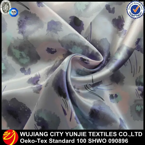 Fashional Satin 100 % Polyester silk Fabric For Dress