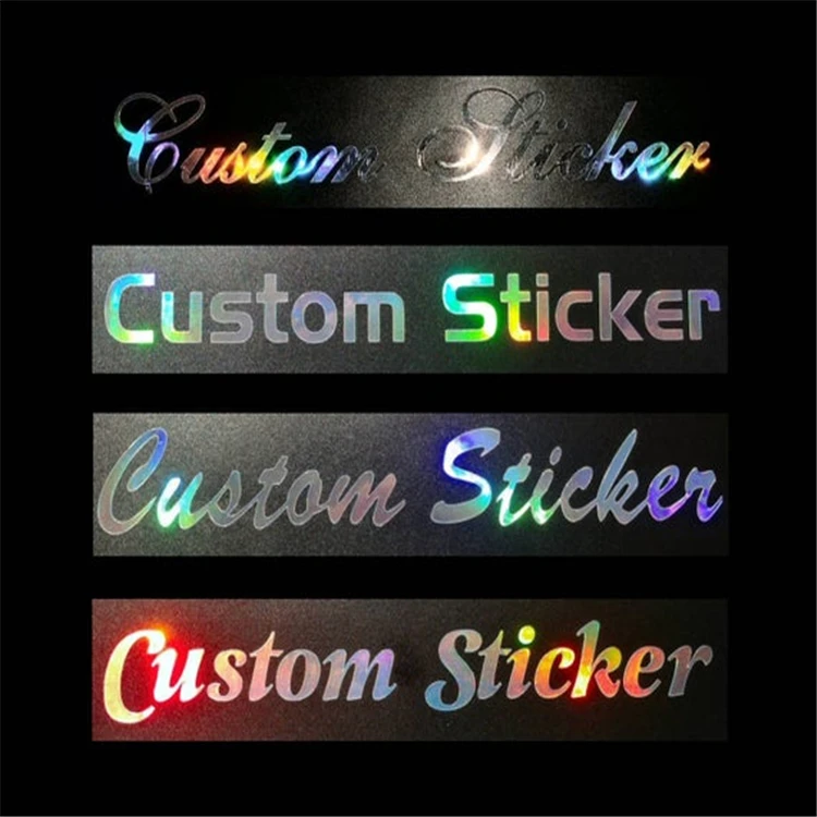 Hot Sell Custom Logo 3D Holographic Glitter Hologram Decals Sticker