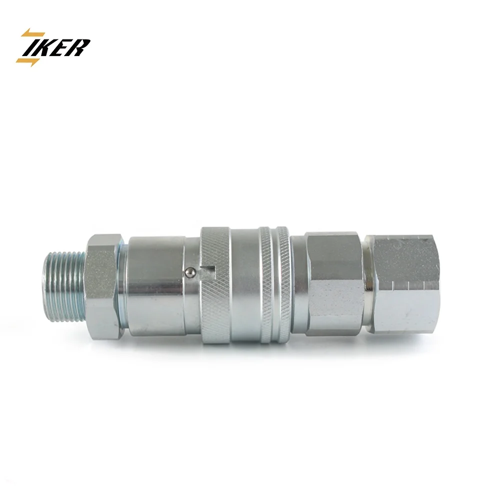 
no-spill flat face hydraulic quick coupler 