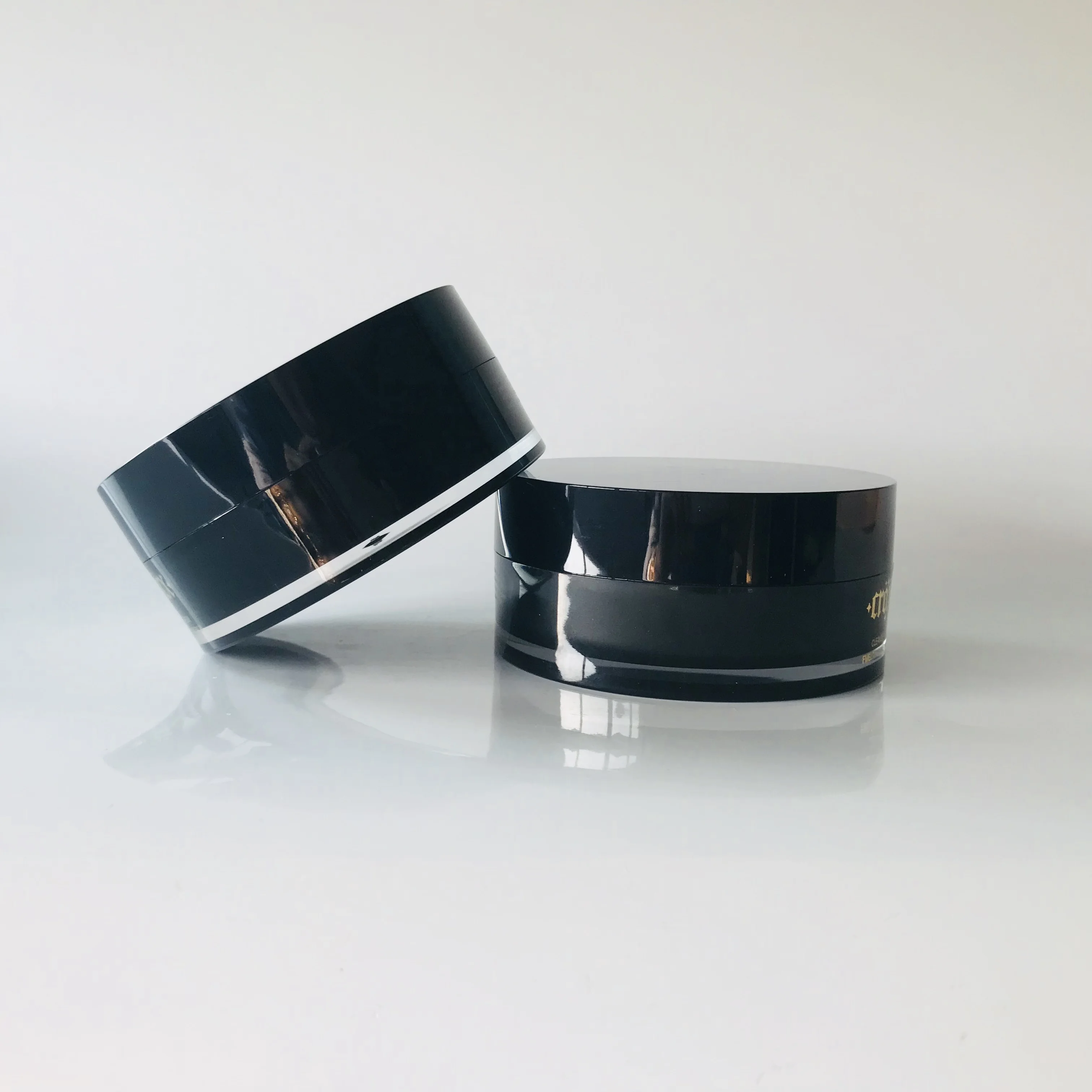 Hot sale cosmetic 100g cylinder round white double wall facial  plastic jar