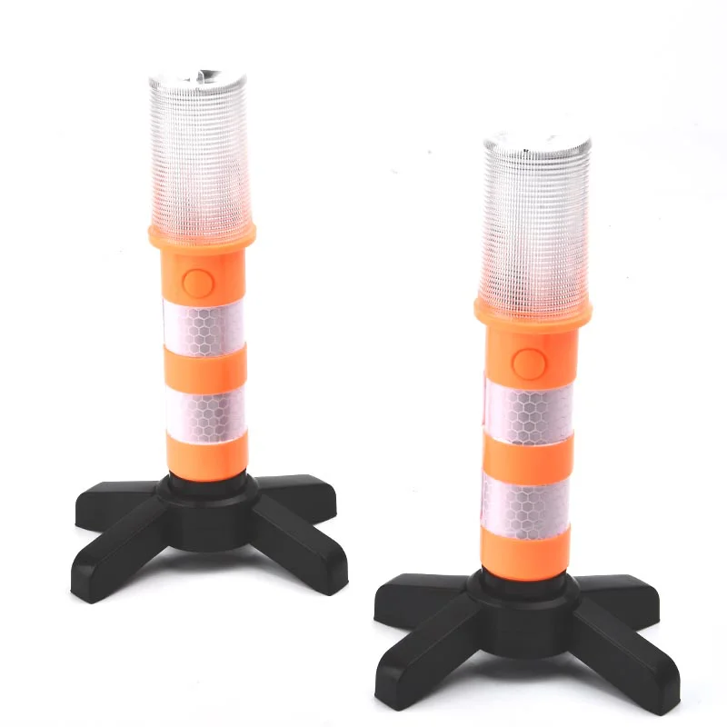 2 Modes Red LED Flashing Warning Light Magnetic Portable Traffic Light