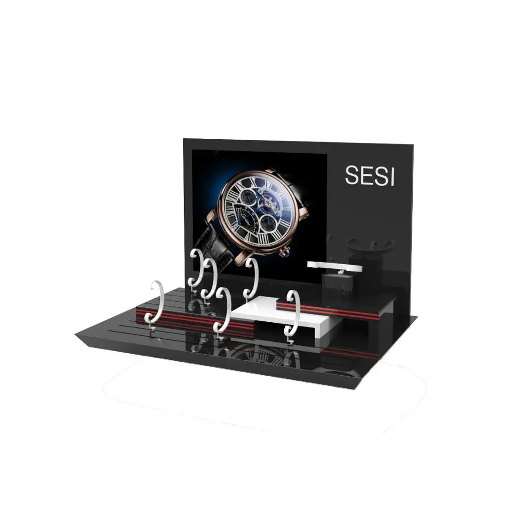 New Design C Clip Wrist Watch Display Set For Window Showcase