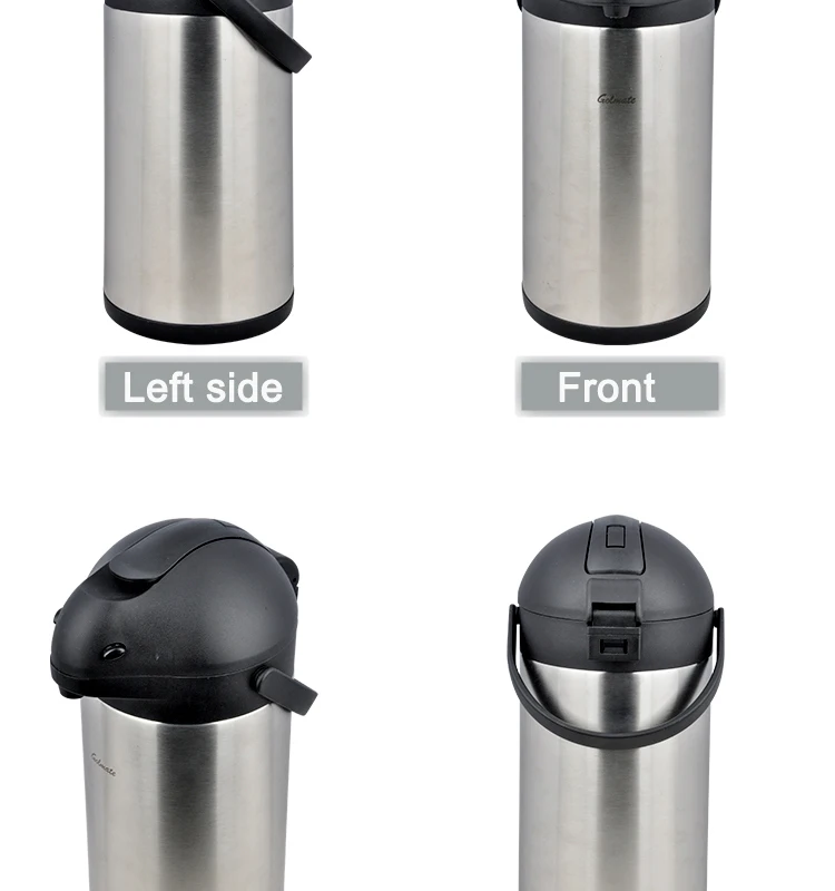 SS insulated thermos double wall vacuum airpot pump pot with rotary base
