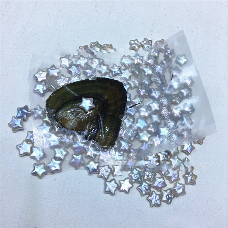 Wholesale 9-11mm AAA star shape natural baroque pearls oyster shells in freshwater oysters vacuum-packed