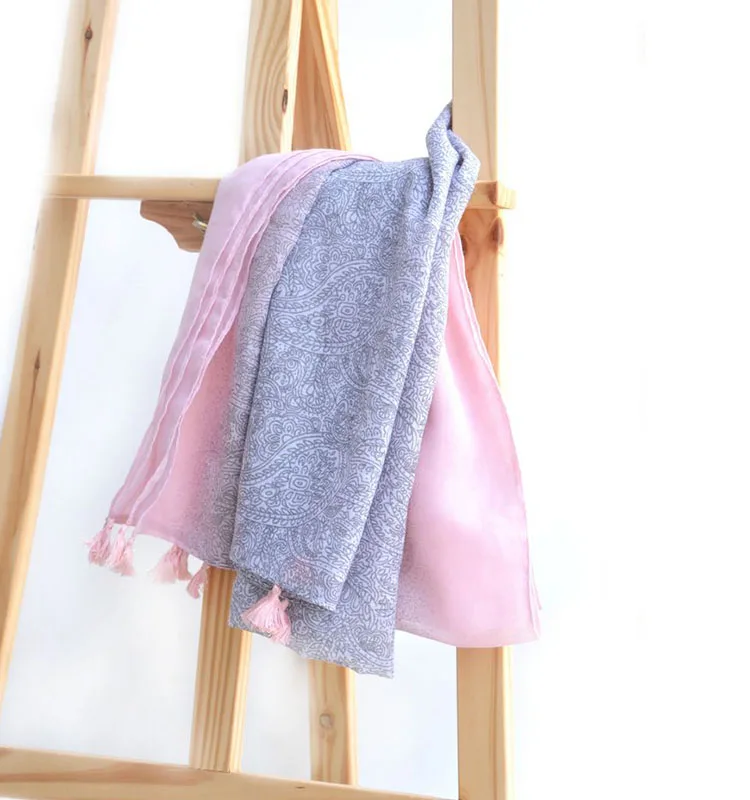 
Rulan casual style lady women sunshade manufacturer special design tassel scarf 