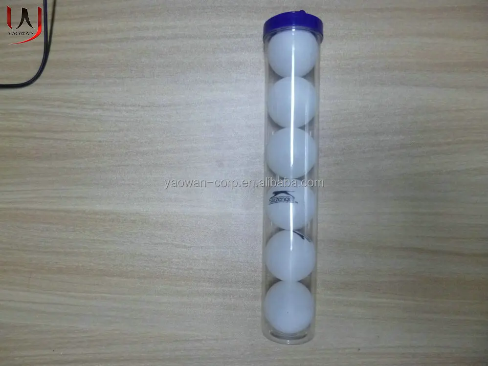 
6pcs pingpong ball plastic tube box packing pingpong ball 