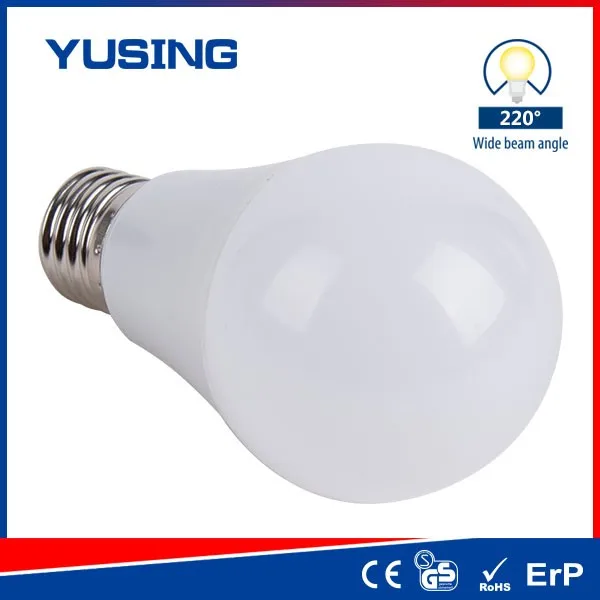 A60 Plastic 220 Degree LED Lamp Bulb 5W 7W 9W 11W 15W 18W E27 Bulb LED Light