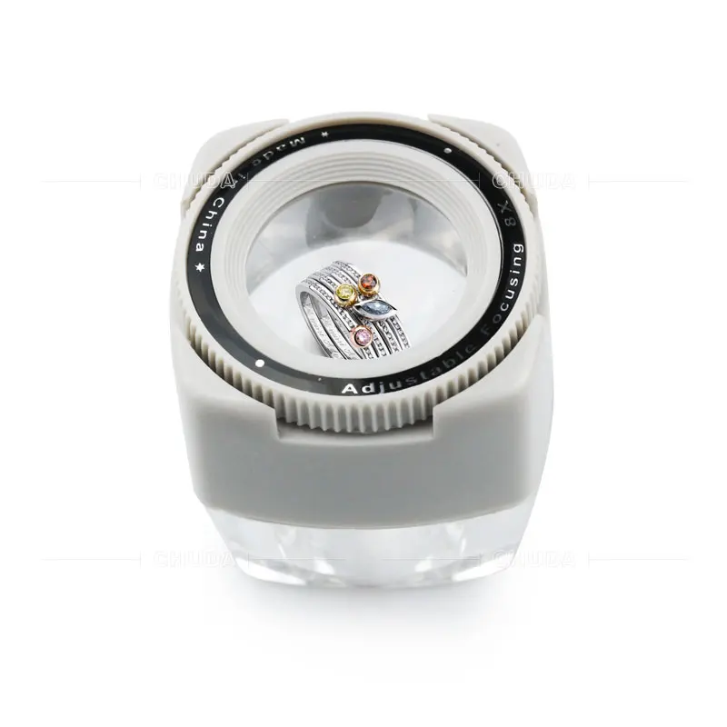 8x коробка тканевое увеличительное стекло банка Карманная Лупа для текстиля